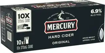 Mercury Hard Cider Can 10x375mL
