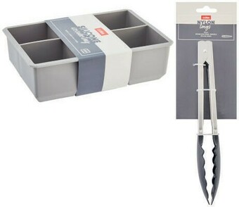 Coles Coles Large Silicone Ice Cube Tray or Nylon Tongs 23cm offer