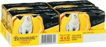 Coles Bundaberg UP & Cola Can 24x375mL offer