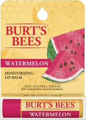 Coles Burt’s Bees Watermelon Moisturizing Lip Balm 4.25g offer
