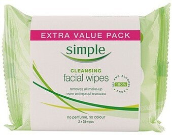 BIG W Simple Kind to Skin Cleansing Facial Wipes Extra Value Pack offer