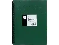 Officeworks Keji Refillable Display Book 20 Pockets Green offer