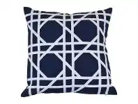 LivingStyles Riviera Fabric Scatter Cushion Cover, Navy offer