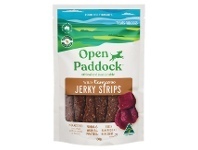 Woolworths Open Paddock Jerky Strips Dog Treats 100g offer