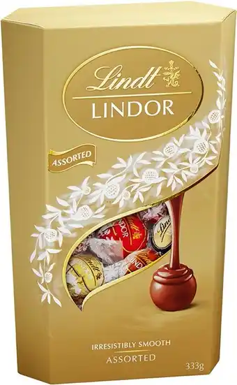 BIG W Lindt Lindor Assorted Cornet 333g offer