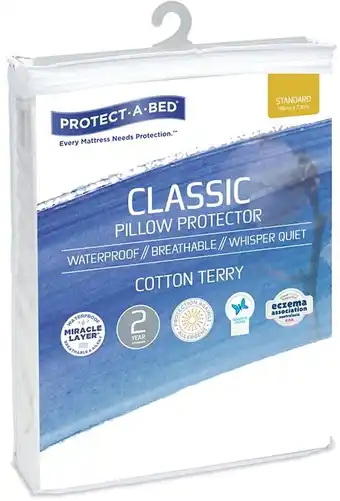 BIG W Protect-A-Bed Waterproof Cotton Terry Pillow Protector offer