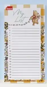 BIG W Sasco Winnie The Pooh Magnetic List Pad offer