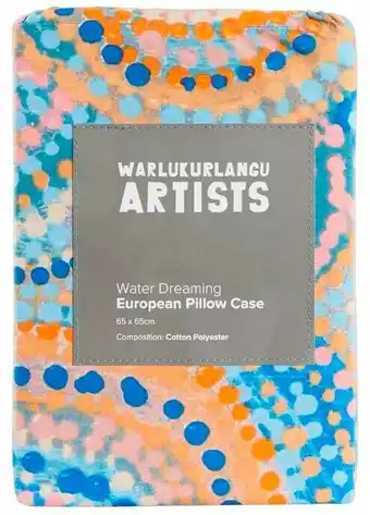 Spotlight 40% off Koo Warlukurlangu Water Dreaming Quilted European Pillowcase offer