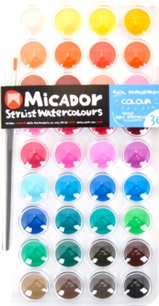 BIG W Micador 36-Pack Stylist Watercolour Palette offer