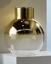 Spotlight 30% off Bulb Vase, Gold 15 x 17cm offer