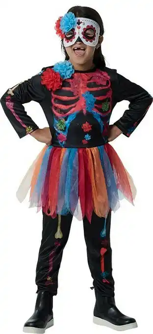 Spotlight 20% off Spooky Hollow Kids Rainbow Skeleton Tutu Jumpsuit offer