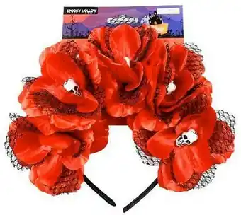 Spotlight 20% off Spooky Hollow Red Flower Headband offer