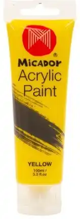 BIG W Micador Acrylic Paint 100mL - Yellow offer