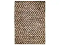 LivingStyles Waves Hand Knotted Jute Rug, 290x190cm, Brown offer