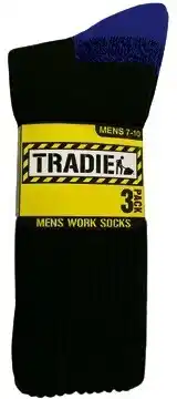 BIG W Tradie Mens 3-Pack Sock - Blue offer