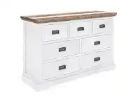 LivingStyles Largo Acacia Timber 7 Drawer Dresser offer
