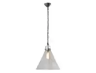 LivingStyles Broseley Glass Pendant Light, Medium, NickelÂ  offer