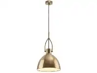 LivingStyles Terrence Metal Industrial Pendant Light, Brass offer