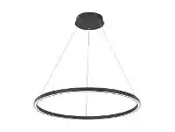 LivingStyles Kiran LED Ring Circle Pendant Light, 60cm, Black offer