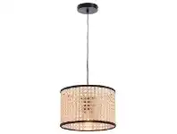 LivingStyles Tia Woven Rattan Pendant Light, Small, Natural / Black offer