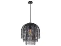 LivingStyles Picton Metal Wire Pendant Light, Black offer