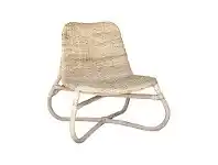 LivingStyles Haiti Bamboo Rattan Lounge Chair, Natural offer