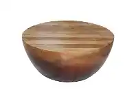 LivingStyles Iras Mango Wood Round Coffee Table, 80cm offer