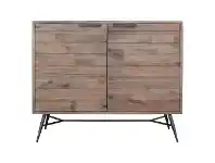 LivingStyles Watson Mango Wood & Metal 2 Door Side Cabinet, 100cm offer