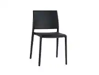 LivingStyles Minano Commercial Grade Stackable Indoor/Outdoor Dining Chair, Black offer