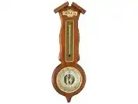 LivingStyles Cobb & Co. Roof Style Barometer & Thermometer, Satin Oak offer