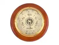 LivingStyles Cobb & Co. Round Barometer, 28cm, Gloss Oak offer