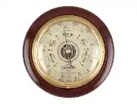 LivingStyles Cobb & Co. Round Barometer, 28cm, Gloss Walnut offer