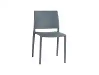 LivingStyles Minano Commercial Grade Stackable Indoor/Outdoor Dining Chair, Slate Grey offer