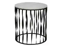 LivingStyles Grothe Marble Topped Iron Round Side Table offer