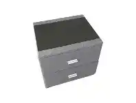LivingStyles Fremont Fabric Bedside Table, Light Grey offer