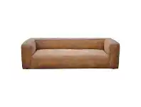 LivingStyles Jayde Leather Sofa, 3 Seater, Tan offer