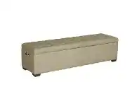 LivingStyles Felix Linen Fabric Bed End Storage Ottoman, 160cm offer