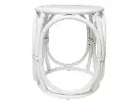 Felix Bamboo Rattan Side Table, White Wash