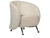 LivingStyles Ruby PU Leather Armchair, White offer
