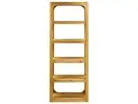 LivingStyles Havana Pine Timber Display Shelf / Bookcase, Natural offer