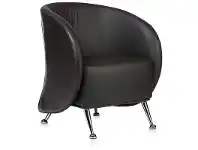 LivingStyles Ruby PU Leather Armchair, Black offer