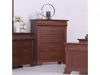 LivingStyles Lucchese African Walnut Timber Tallboy offer