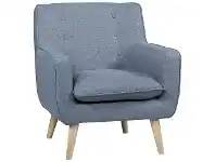 LivingStyles Molena Commercial Grade Fabric Lounge Armchair, Opal Blue offer