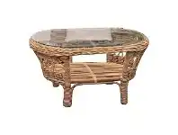 LivingStyles Bonn Rattan Oval Coffee Table, 93cm offer