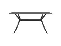 LivingStyles Siesta Air Commercial Grade Indoor / Outdoor Dining Table, 140cm, Black offer