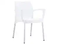 LivingStyles Siesta Dolce Commercial Grade Indoor / Outdoor Dining Armchair, White offer