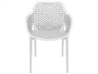LivingStyles Siesta Air Commercial Grade Indoor / Outdoor Dining Armchair, White offer