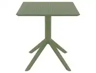 LivingStyles Siesta Sky Commercial Grade Indoor / Outdoor Square Dining Table, 70cm, Olive Green offer