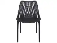 LivingStyles Siesta Air Commercial Grade Indoor / Outdoor Dining Chair, Black offer