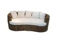 LivingStyles Manfred Rattan Sofa, 2 Seater offer